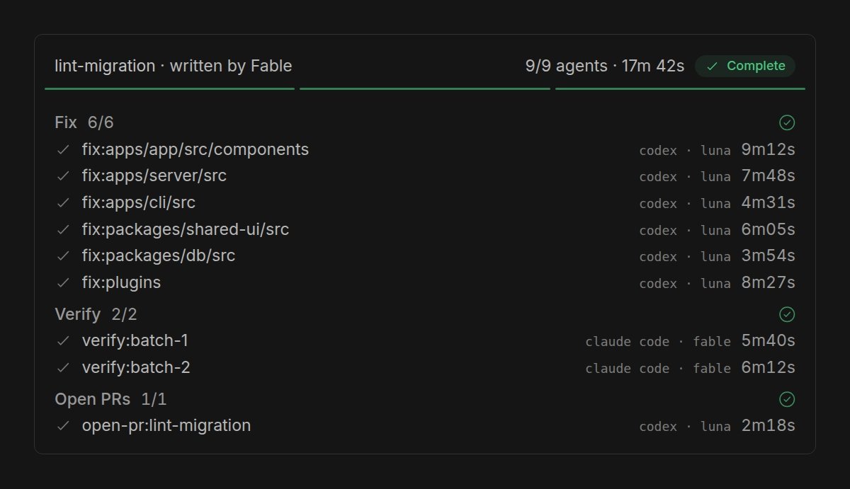 Example of a workflow to fix a collection of files